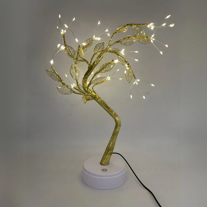 Lampara Decorativa Bonsai Dorado Perlas en oferta en Guayaquil